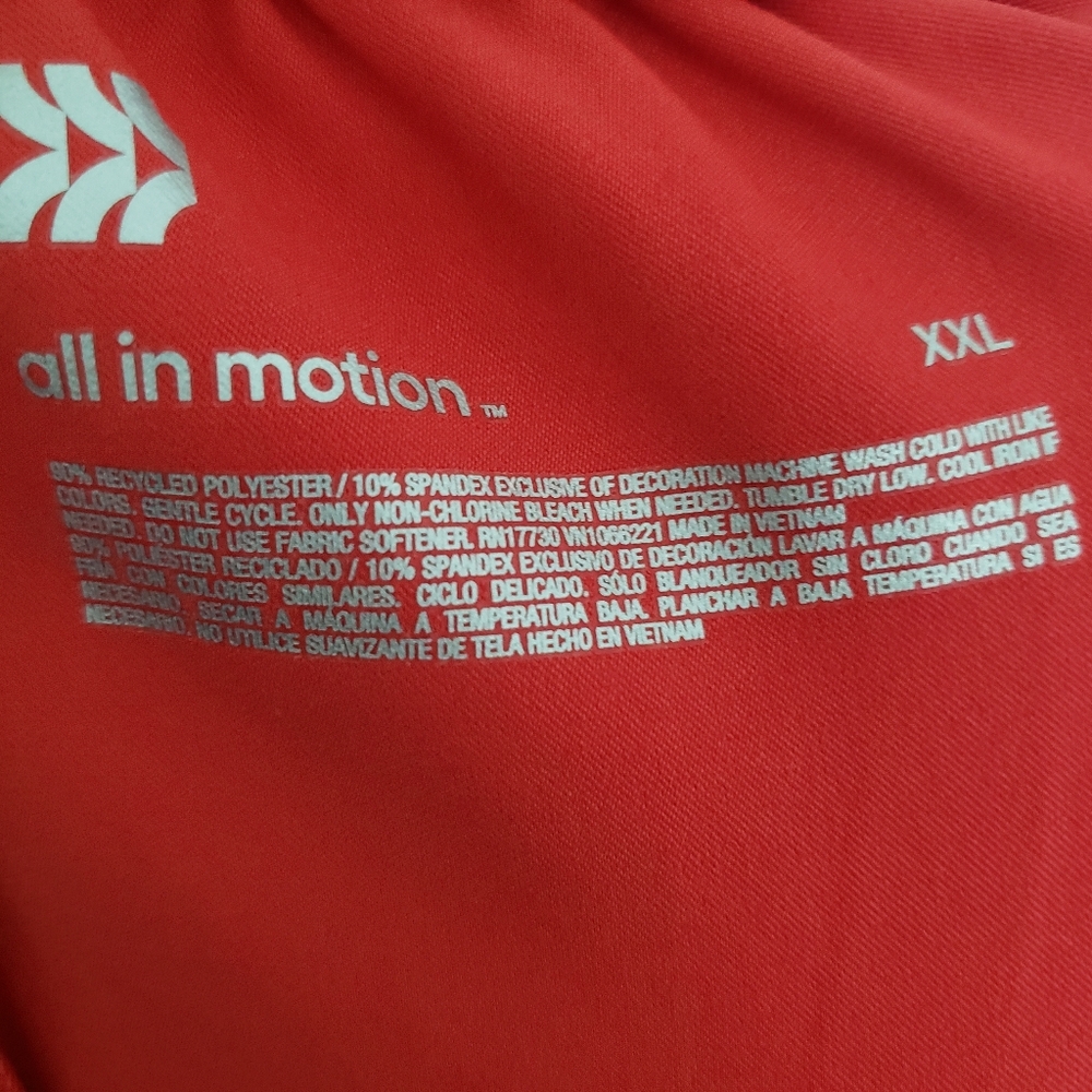 All In Motion Ladies Size XXL Red Track Pants with Blue And White Stripes - Picture 4 of 6